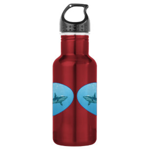 Gray Reefshark, Yap Island - fotografisches Design Edelstahlflasche