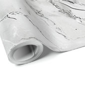 Gray Regal Stone Vein Marmor Texture Wrapping Papa Geschenkpapier (Rolleneckpunkt)