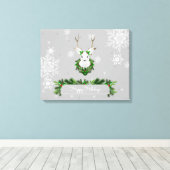 Gray Reindeer Canvas Print Leinwanddruck (Insitu (Holzboden))