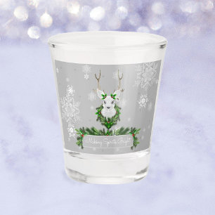 Gray Reindeer Christmas Schnapsglas