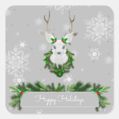 Gray Reindeer Sticker (Vorderseite)