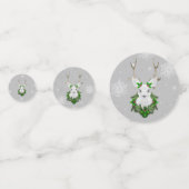 Gray Reindeer Table Confetti Konfetti (Rückseiten)