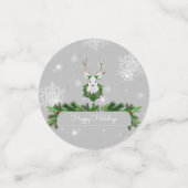Gray Reindeer Table Confetti Konfetti (Klein Vorderseite)