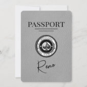 Gray Reno Passport Save the Date (Vorderseite)