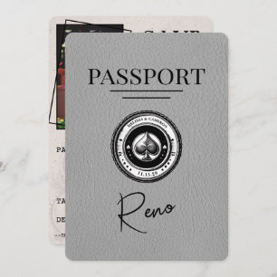 Gray Reno Passport Save the Date