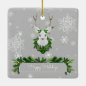 Gray Rentier Keramik Ornament (Rückseite)