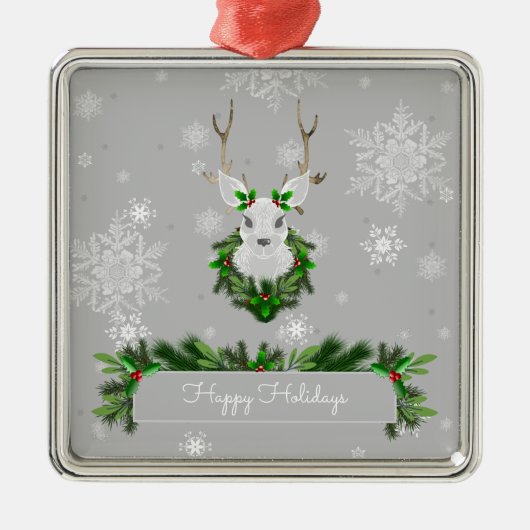 Gray Rentier Keramik Ornament Aus Metall (Vorne)