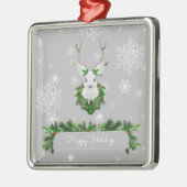 Gray Rentier Keramik Ornament Aus Metall (Links)