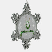 Gray Rentier Snowflake Ornament (Links)