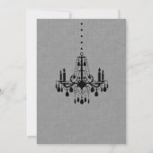 Gray Restaurant Grand Opening mit Kronleuchter Einladung (Rückseite)