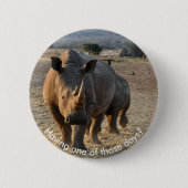 Gray Rhino in freier Wildbahn Button (Vorderseite)