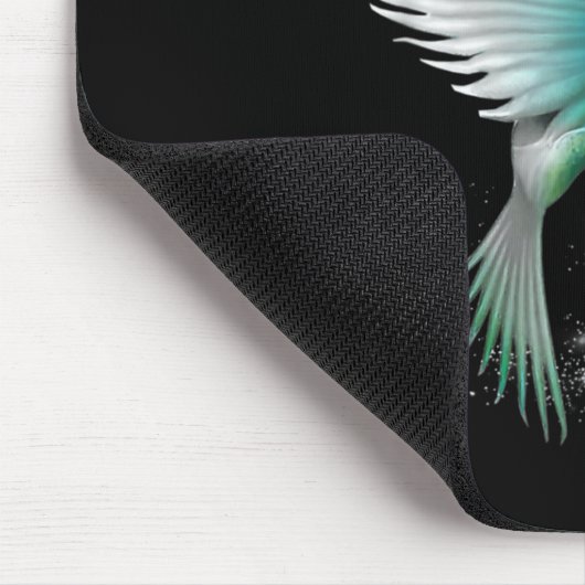 Gray Ribbon Hummingbird Brain Cancer Awareness Mon Mousepad (Ecke)