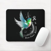 Gray Ribbon Hummingbird Brain Cancer Awareness Mon Mousepad (Mit Mouse)