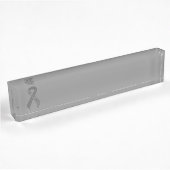 Gray Ribbon Support Awareness Namensplakette