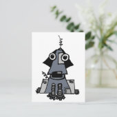 Gray Robot Dog Postkarte (Stehend Vorderseite)