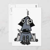 Gray Robot Dog Postkarte (Vorne/Hinten)