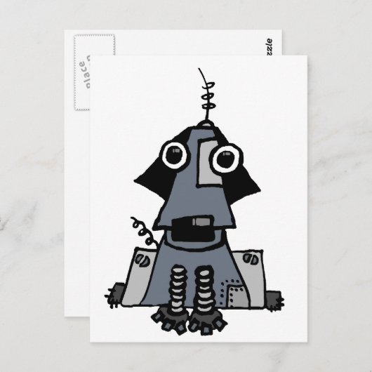 Gray Robot Dog Postkarte (Vorne/Hinten)