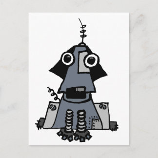 Gray Robot Dog Postkarte