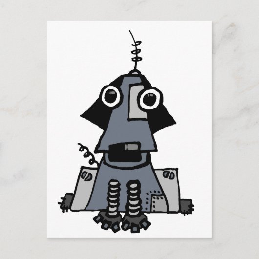 Gray Robot Dog Postkarte (Vorderseite)