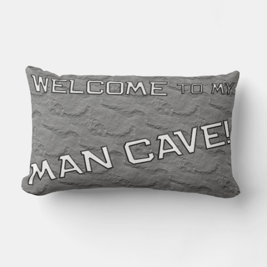 Gray Rock Mancave Den Decorative Throw Kissen (Vorderseite)