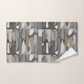 Gray Rock Stone Pattern Badhandtuch Set (Handtuch)