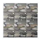 Gray Rock Stone Pattern Fliese (Vorderseite)
