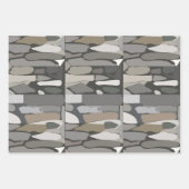 Gray Rock Stone Pattern Geschenkpapier Set (Vorderseite)