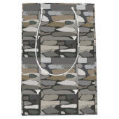 Gray Rock Stone Pattern Mittlere Geschenktüte (Vorderseite)