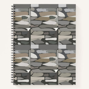 Gray Rock Stone Pattern Notizblock