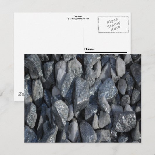 Gray Rocks Postkarte (Vorne/Hinten)
