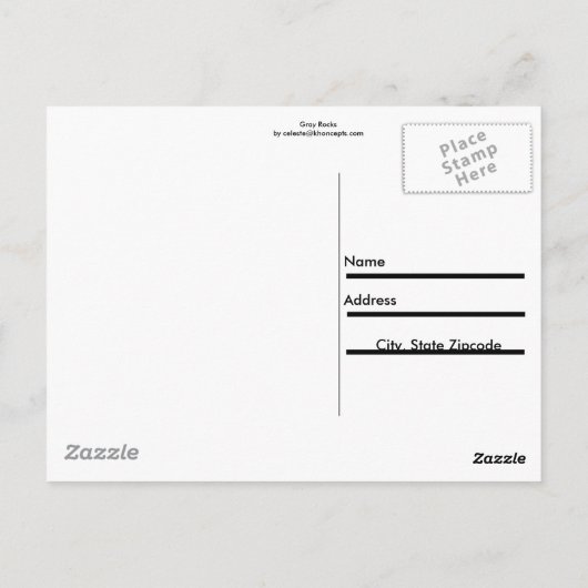 Gray Rocks Postkarte (Rückseite)