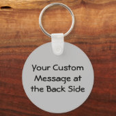 Gray Rooster Head Schlüsselanhänger (Rückseite)