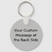 Gray Rooster Head Schlüsselanhänger (Rückseite)