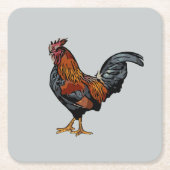 Gray Rooster Untersetzer (Vorderseite)