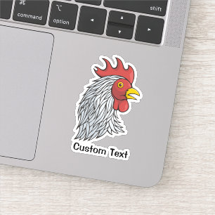 Gray Rooster's Head Aufkleber