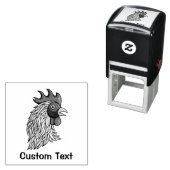 Gray Rooster's Head Permastempel (Beispiel)