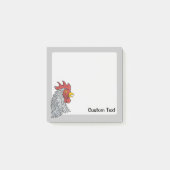 Gray Rooster's Head Post-it Klebezettel (Vorderseite)