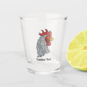 Gray Rooster's Head Schnapsglas (Vorderseite)