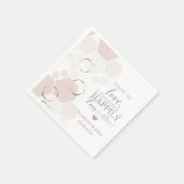 Gray & Rose Gold Hexagon Wedding Napkin Serviette (Ecke)