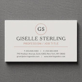 Gray Rose Gold Luxus Minimalistisch Beruflich Visitenkarte