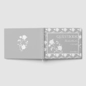 Gray Rose Wedding Guest Book Gästebuch (Voll)