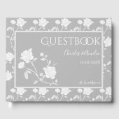 Gray Rose Wedding Guest Book Gästebuch (Vorderseite)