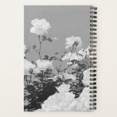 Gray Roses Floral Garden Custom Spiral Notebook Notizblock (Rückseite)