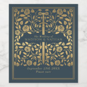 Gray Royal Medieval Sword Wedding Weinetikett (Einzelnes Label)