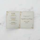 Gray Royal Wedding Greetings Wishing Congrates Dankeskarte (Innenseite)