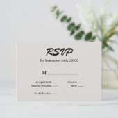 Gray RSVP Card (Stehend Vorderseite)