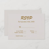 Gray RSVP Card (Vorne/Hinten)