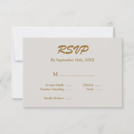 Gray RSVP Card