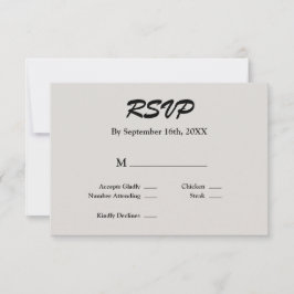 Gray RSVP Card Karte