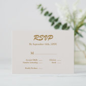 Gray RSVP Card Karte (Stehend Vorderseite)
